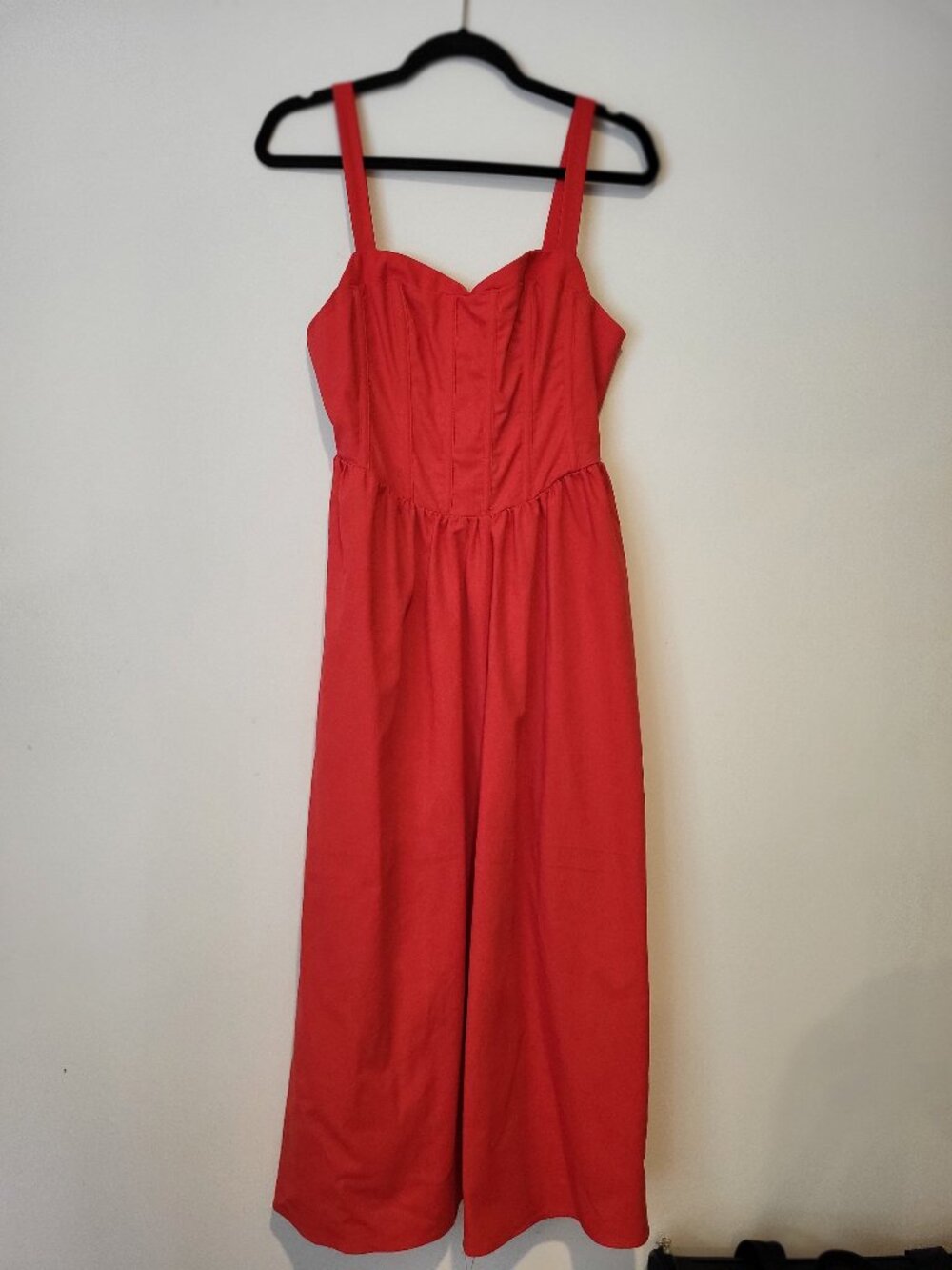 ASTR The Label red corset midi dress. Size M, NWT.
